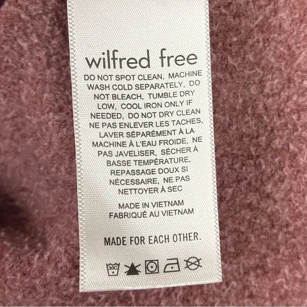 Wilfred Free | Fleece Cropped Sweatshirt Size Small - Picture 6 of 8